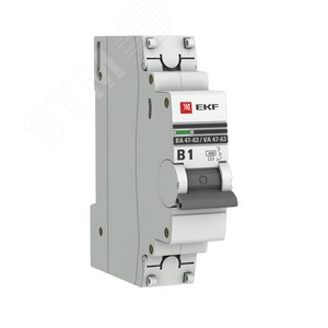 Автоматический выключатель EKF PROxima 1P 1А (В) 4,5kA