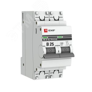 Автоматический выключатель EKF PROxima 2P 25А (В) 4,5kA