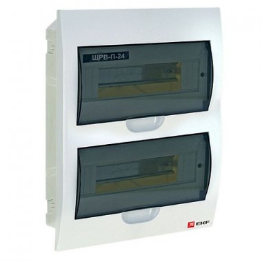 Щит ЩРВ-П-24 IP41 бел. дверца (пром. упак.) Basic EKF pb-v-24w-bas