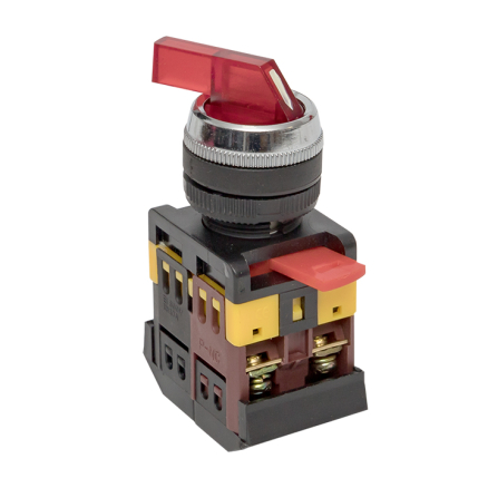 Переключатель EKF PROxima ANLC-22 2P красный с подсветкой 220В NO+NC