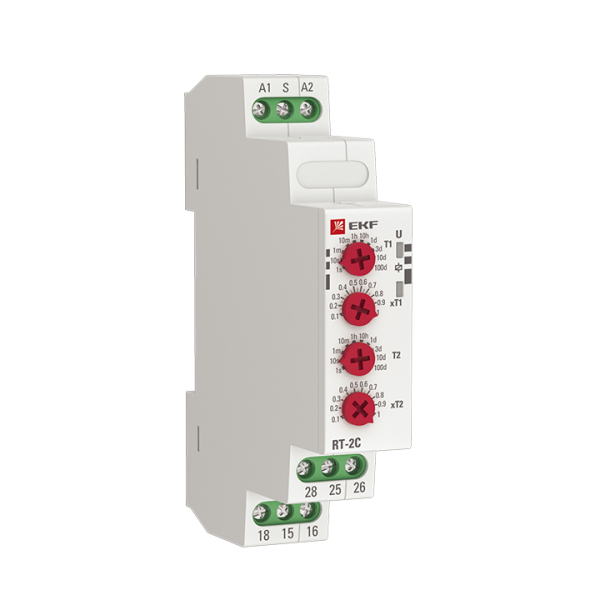 Реле времени EKF PROxima RT-2C 12-240В (2 регулир. порога времени 2 исп. конт.)