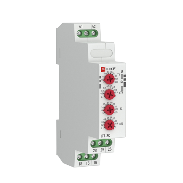 Реле времени EKF PROxima RT-2C (2 регулирующих порога времени, 2 исп. конт.)