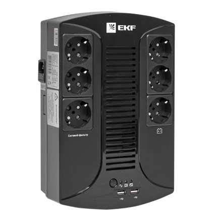 Источник бесперебойного питания линейно-интерактивный EKF PROxima E-Power Home 800ВА SSW-800