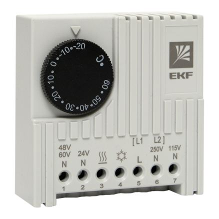 Термостат EKF PROxima NO/NC на DIN-рейку 5-10A 230В IP20