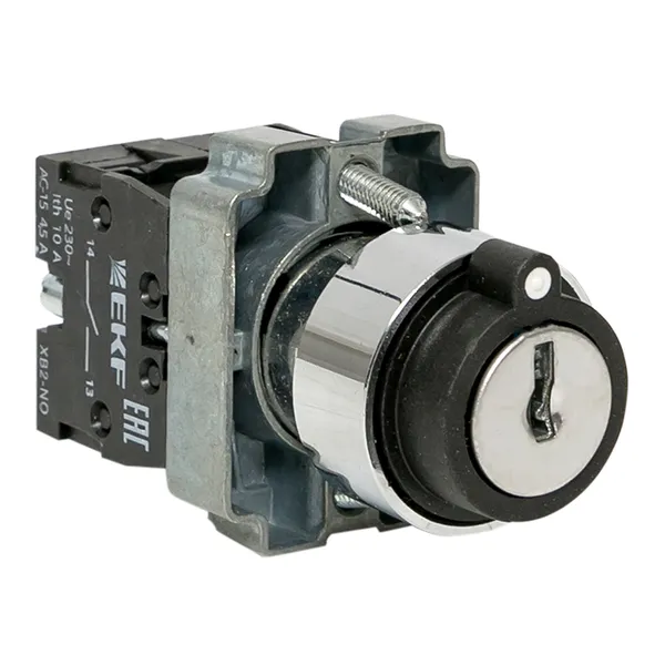 Переключатель BG33 3 полюса с замком не возвратный 2NO