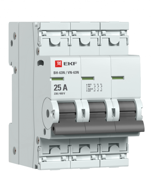Выключатель нагрузки EKF 3P 25А ВН-63N PROxima