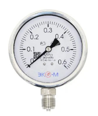Манометр Экомера МД90-100мм 0..4МПа М20*1,5 (Гидрозаполненный) купить с доставкой по РФ