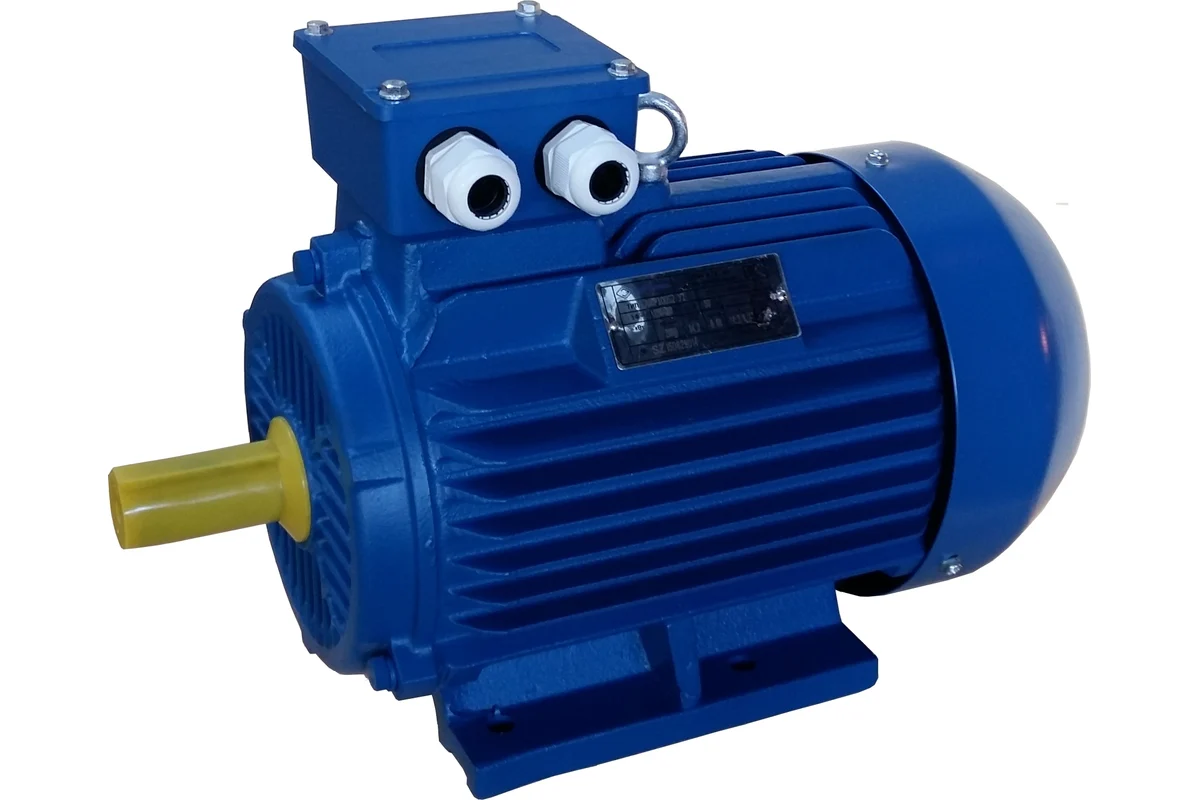 Электродвигатель АИР100L4У1 4кВт 220/380В, IMB3 (1081), IP55, ЭМШ, 27,2кг