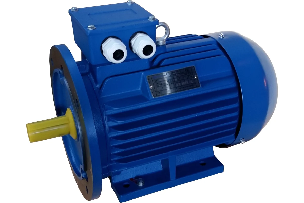 Электродвигатель AIS90L-2У1 2,2кВт 220/380В, IMB14 (3681), IP55, ЭМШ, 16кг