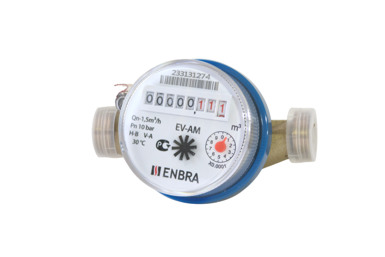 Счётчик учёта холодной воды ENBRA EV-AM L110 D15 B, без сгонов купить с доставкой по РФ