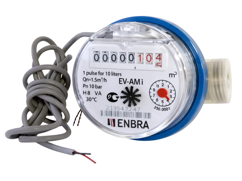 Счётчик учёта холодной воды ENBRA EV-AMi L80 D15 B, с импульсным выходом, без сгонов купить с доставкой по РФ