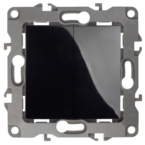 Выключатель двухклавишный ЭРА 12 10AX 250V 12-1004-06 Б0014656 купить с доставкой по РФ