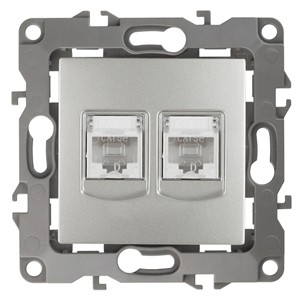 Розетка информационная 2XRJ45 ЭРА 12 12-3108-03 Б0014731
