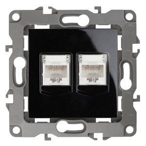 Розетка информационная 2XRJ45 ЭРА 12 12-3108-06 Б0014734 купить с доставкой по РФ
