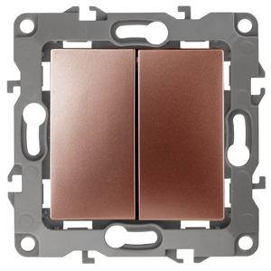 Переключатель двухклавишный ЭРА 12 10AX 250V 12-1106-14 Б0019297 купить с доставкой по РФ