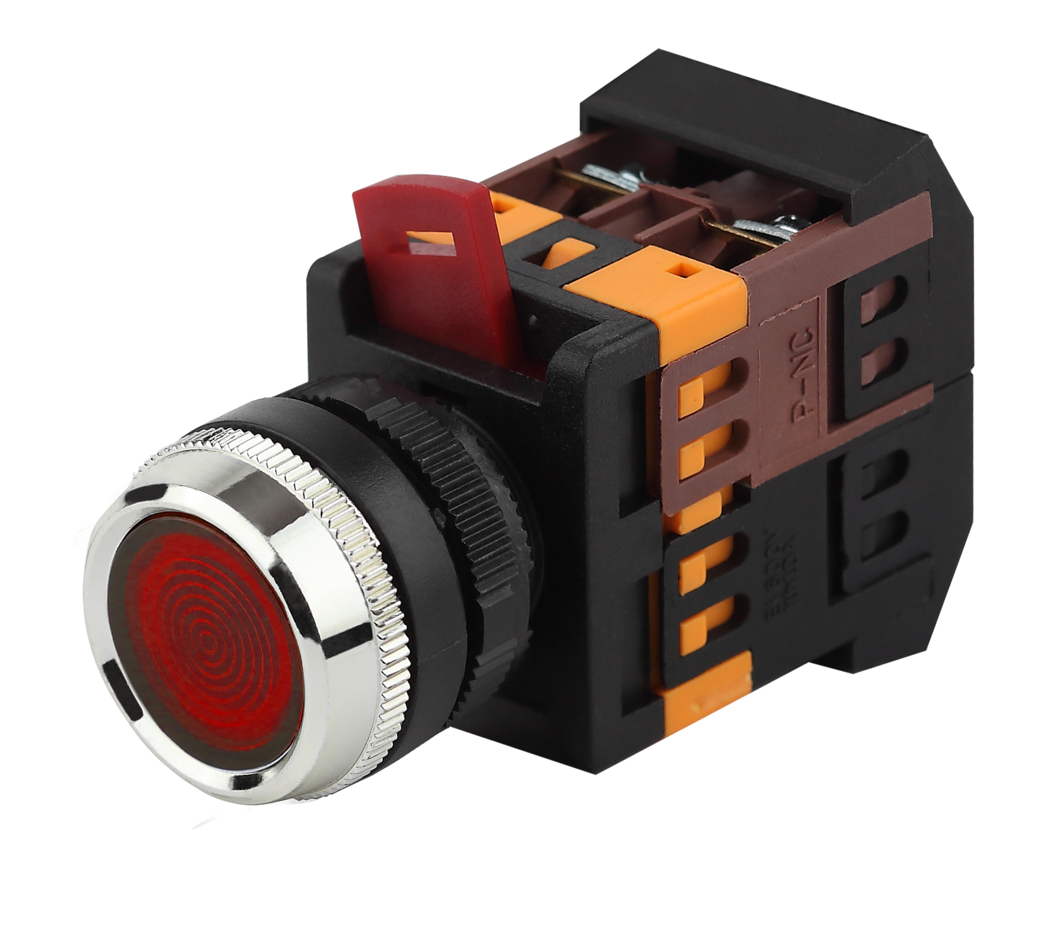 Кнопка ЭРА ABLFS-22 красный d22мм неон/240В 1з+1р BBT30-ABLFS-K04E Б0045654
