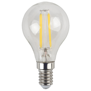 Лампа LED P45- 5w-827-Е14 ЭРА F-LED (25/50) прозр. премиум