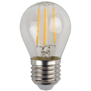 Лампа LED P45- 5w-840-Е27 ЭРА F-LED (25/50) прозр. премиум