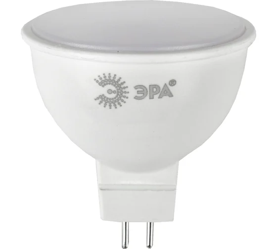 Лампа Эра светодиодная ЭРА GU5.3 5W 6500K матовая MR16-5W-865-GU5.3 R