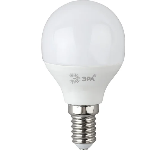 Лампа Эра светодиодная ЭРА E14 6W 6500K матовая P45-6W-865-E14 R