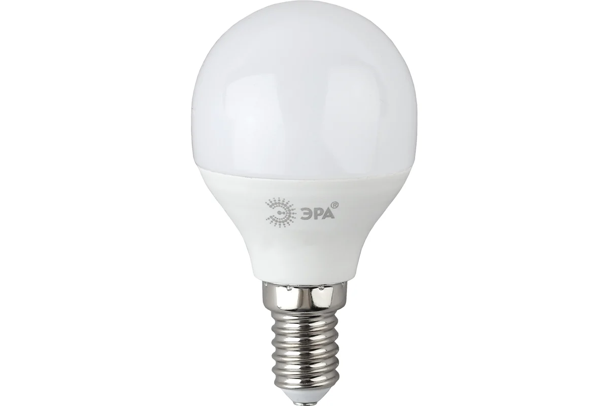 Лампа Эра светодиодная ЭРА E14 8W 6500K матовая P45-8W-865-E14 R