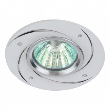 Свет-к точечный ЭРА KL43 WH/1 литой "алюминевый " MR16,12V/220V, 50W белый (100/2100)