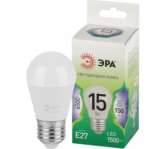 Лампочка светодиодная ЭРА GREEN LINE LED B35-15W-865-E27 GL E27 15 Вт свеча холодный свет (кратно 1)