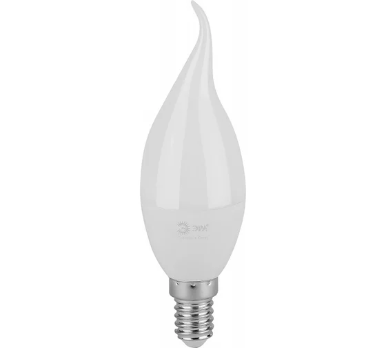Лампочка светодиодная ЭРА GREEN LINE LED BXS-10W-865-E14 GL E14 10 Вт свеча на ветру холодный свет (кратно 1)