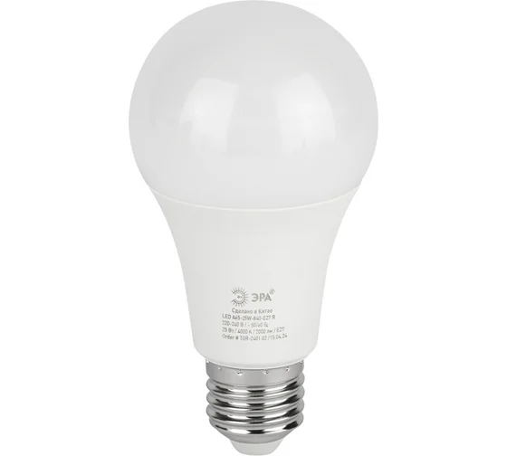 Лампочка светодиодная ЭРА GREEN LINE LED A65-30W-830-E27 GL E27 30 Вт груша теплый свет (кратно 1)