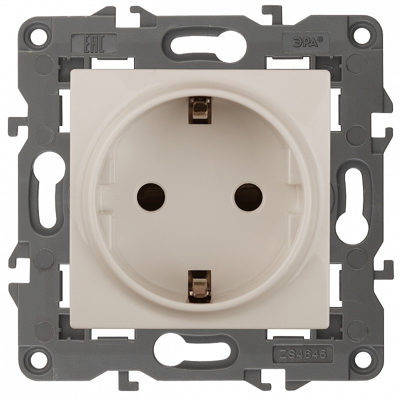 Розетка ЭРА Elegance 2P E Schuko 16A 250V 14-2101-02 Б0034265 купить с доставкой по РФ