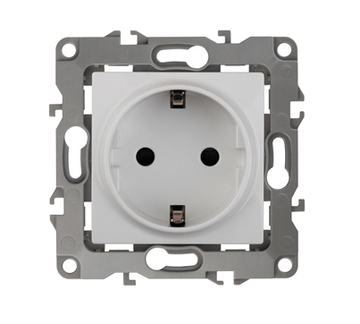 Розетка ЭРА 12 2P E Schuko 16A 250V 12-2001-01 Б0014681 купить с доставкой по РФ