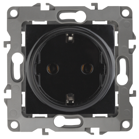 Розетка ЭРА 12 2P E Schuko со шторками 16A 250V 12-2102-06 Б0014692 купить с доставкой по РФ