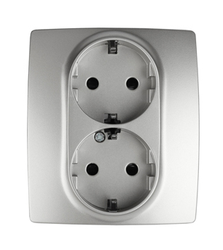 Розетка ЭРА 12 2x2P E Schuko со шторками 16A 250V 12-2104-03 Б0014701 купить с доставкой по РФ