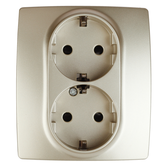 Розетка ЭРА 12 2x2P E Schuko со шторками 16A 250V 12-2104-04 Б0014702 купить с доставкой по РФ