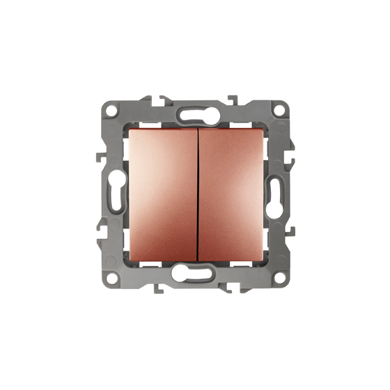 Выключатель двухклавишный ЭРА 12 10AX 250V 12-1104-14 купить с доставкой по РФ