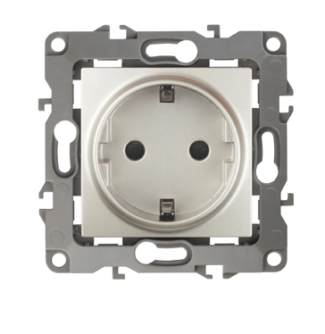 Розетка ЭРА 12 2P E Schuko 16A 250V 12-2001-15 Б0019310 купить с доставкой по РФ