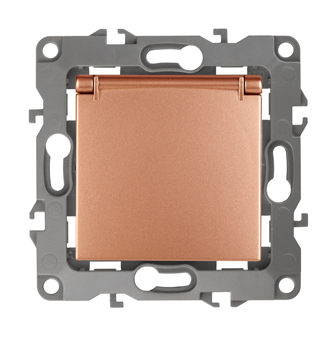 Розетка 12 2P E Schuko со шторками с крышкой 16A 250V 12-2103-14 Б0019329 ЭРА купить с доставкой по РФ