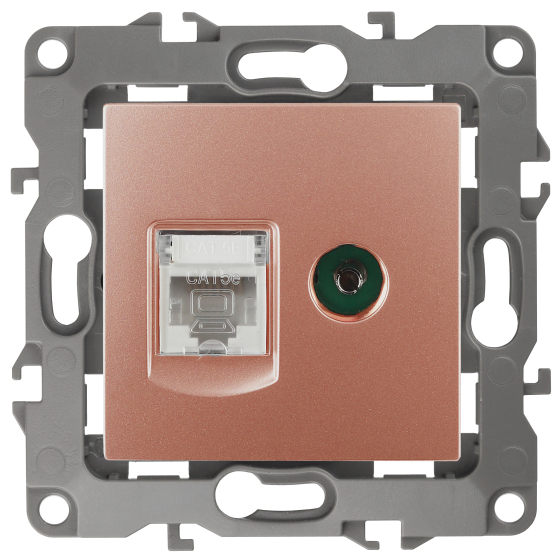 Розетка комбинированная RJ45+TV ЭРА 12 12-3110-14 Б0027449 купить с доставкой по РФ