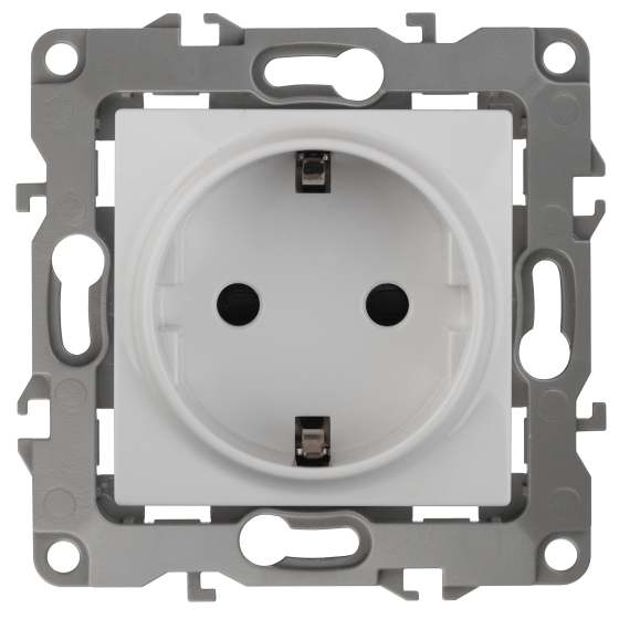 Розетка 12 2P E Schuko 16A 250V винтовой зажим 12-2111-01 Б0029236 ЭРА купить с доставкой по РФ