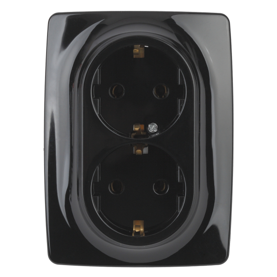 Розетка 12 2x2P E Schuko 16A 250V 12-2106-06 Б0031233 ЭРА купить с доставкой по РФ
