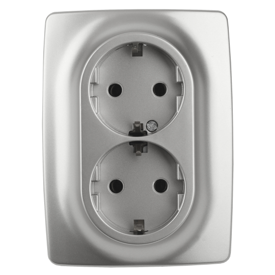 Розетка 12 2x2P E Schuko со шторками 16A 250V 12-2108-03 Б0036444 ЭРА купить с доставкой по РФ