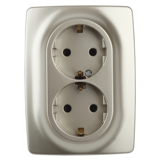 Розетка 12 2x2P E Schuko со шторками 16A 250V 12-2108-04 Б0036445 ЭРА купить с доставкой по РФ