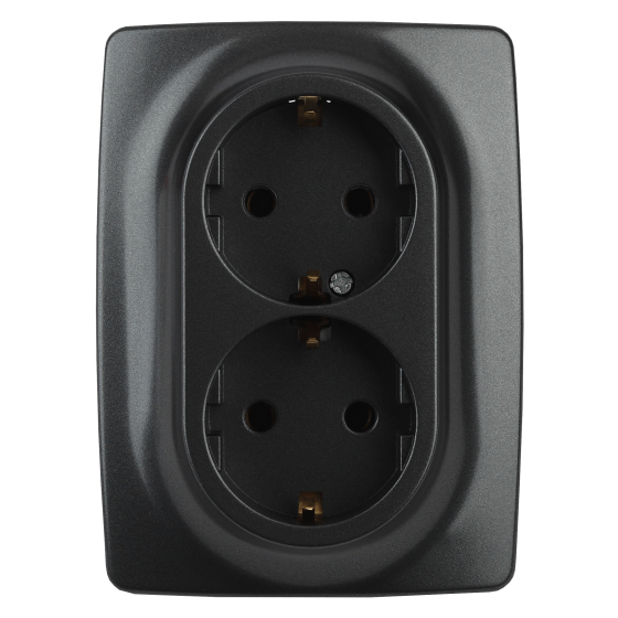 Розетка 12 2x2P E Schuko со шторками 16A 250V 12-2108-05 Б0036446 ЭРА купить с доставкой по РФ