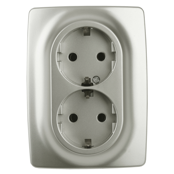 Розетка 12 2x2P E Schuko со шторками 16A 250V 12-2108-15 Б0036451 ЭРА купить с доставкой по РФ