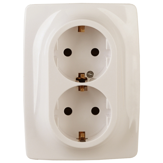 Розетка 12 2x2P E Schuko 16A 250V 12-2006-02 Б0038809 ЭРА купить с доставкой по РФ