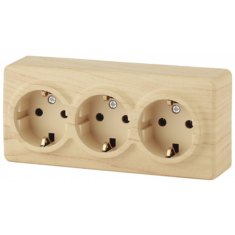 Розетка ЭРА Эксперт 3х2P E Schuko 16A 250V 11-2208-11 Б0020702 купить с доставкой по РФ