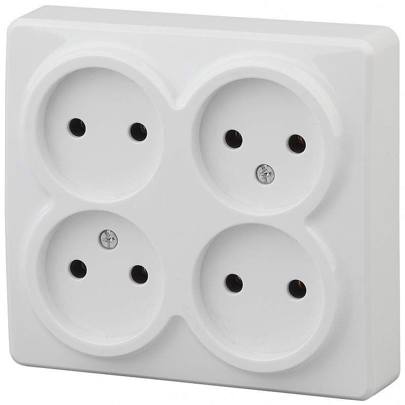 Розетка ЭРА Эксперт 4х2P 16A 250V 11-2210-01 Б0020706 купить с доставкой по РФ