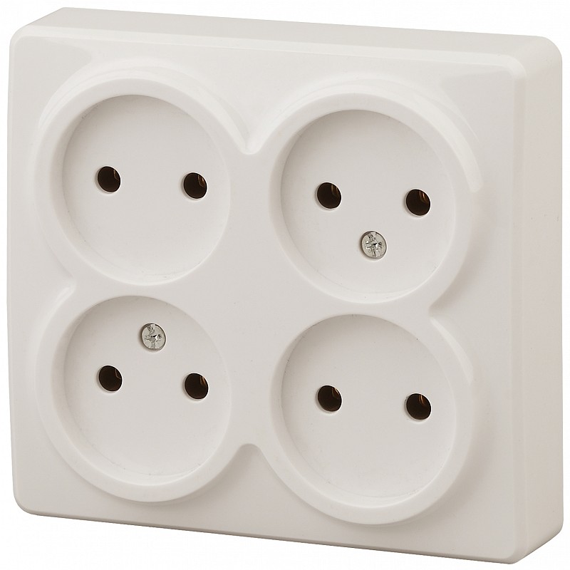 Розетка ЭРА Эксперт 4х2P 16A 250V 11-2210-02 Б0020707 купить с доставкой по РФ
