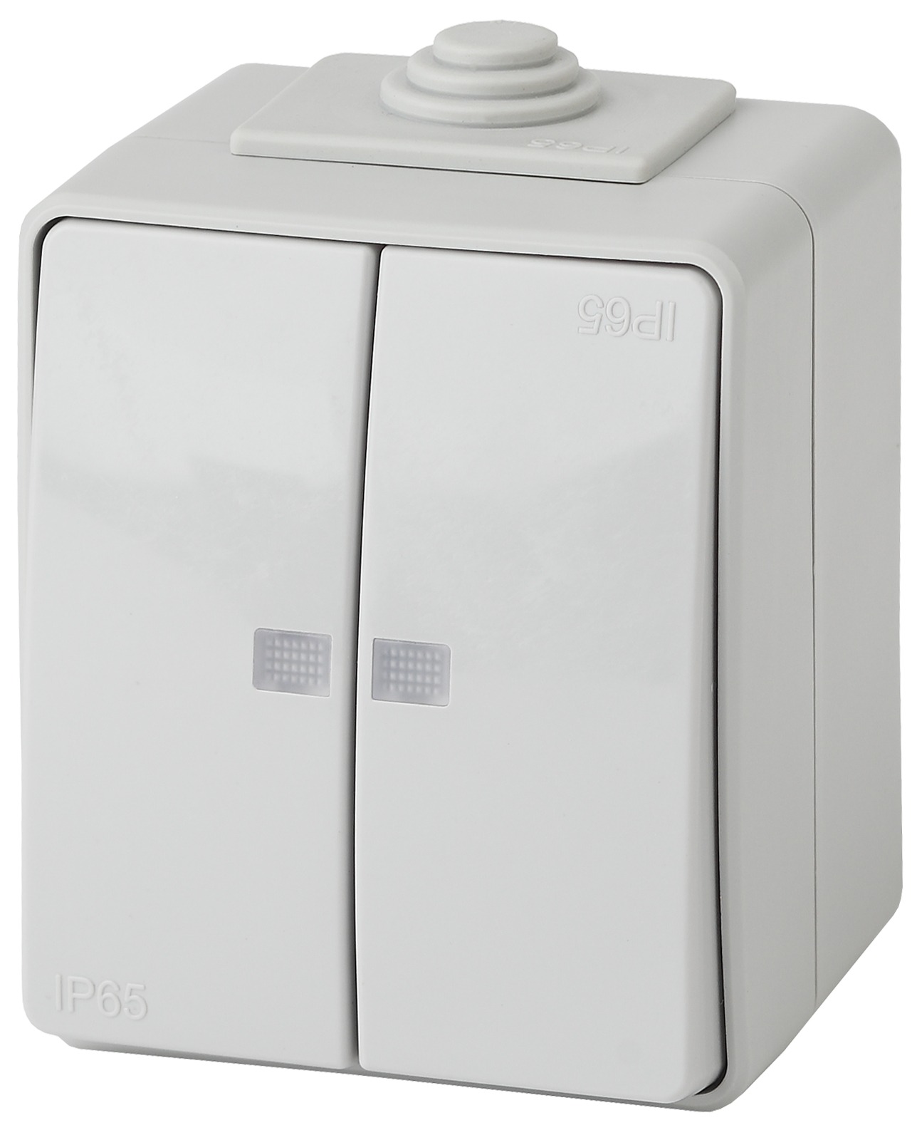 Выключатель двухклавишный с подсветкой ЭРА Эксперт 10AX 250V IP65 11-1605-03 Б0035977 купить с доставкой по РФ