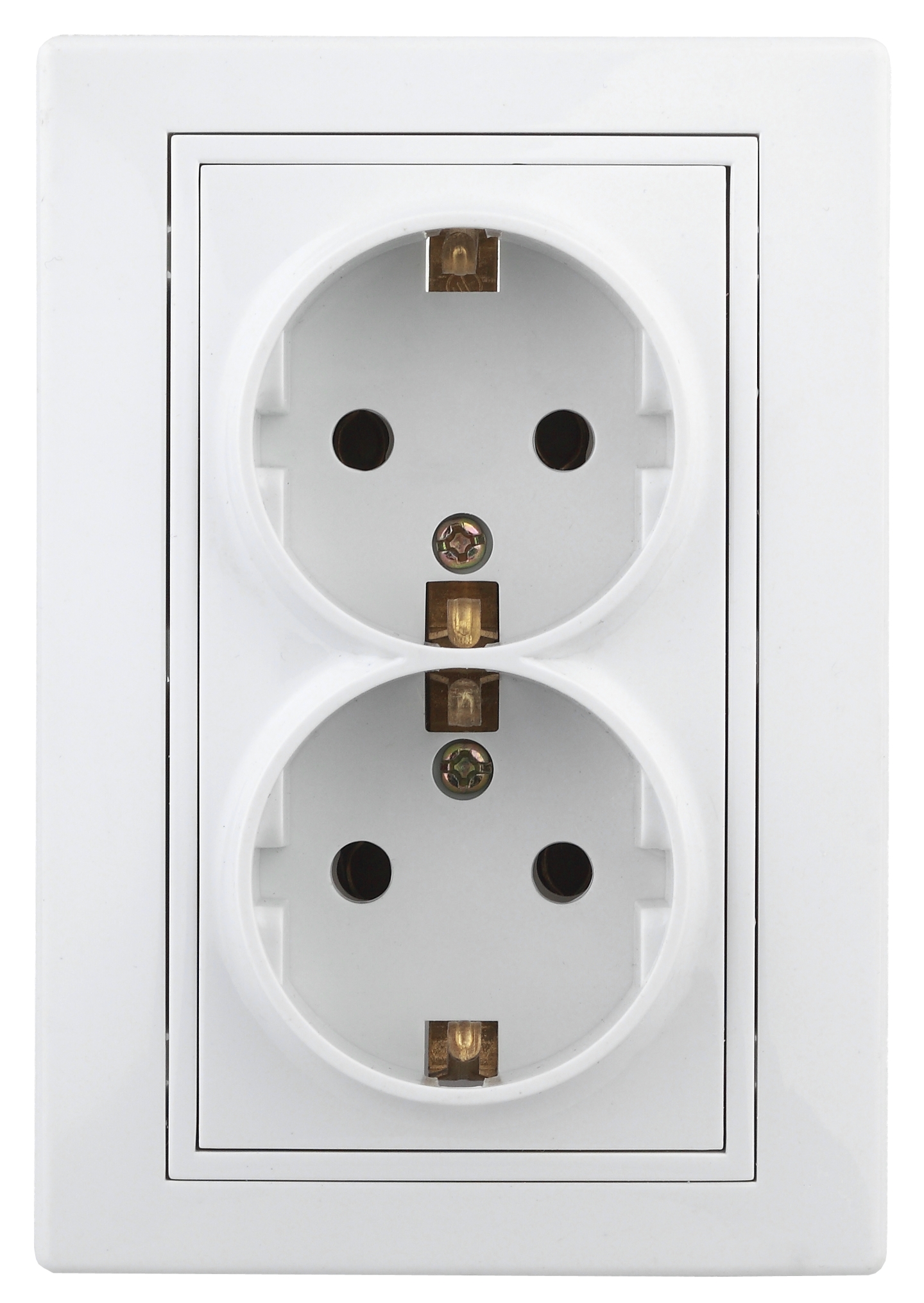 Розетка Эра 1-205-01 2X2P+E Plano белый